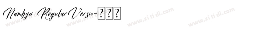 Nambya RegularVersio字体转换